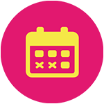 yellow animated calendar