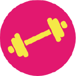 yellow fitness icon